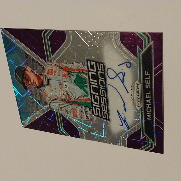 2021 Prizm Purple Michael Self NASCAR Autographed Card 11/99 - Picture 2 of 4